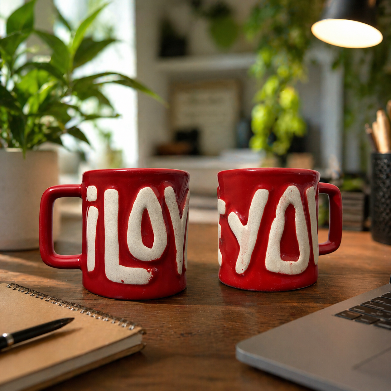 I Love You Ceramic Coffee Mug - Red Love Mug