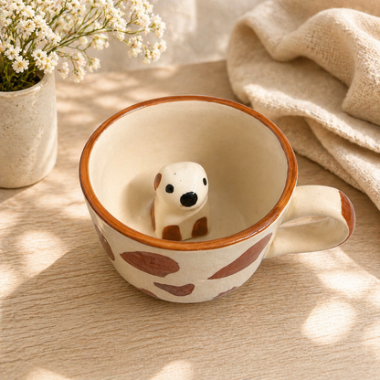 3D Dog Ceramic Coffee Mug